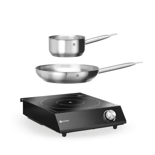 Hendi Induction cooker 3.5 kW, 320x395x(h)95mm with pot and frying pan included Hendi Induction cooker 3.5 kW, 320x395x(h)95mm with pot and frying pan included