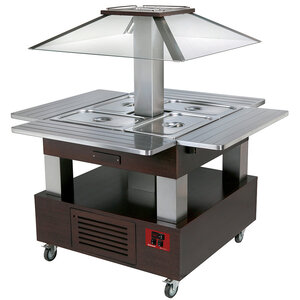 Diamond Island bain-marie warm buffet 4x GN1/1-150 (Wengé wood) Diamond Island bain-marie warm buffet 4x GN1/1-150 (Wengé wood)