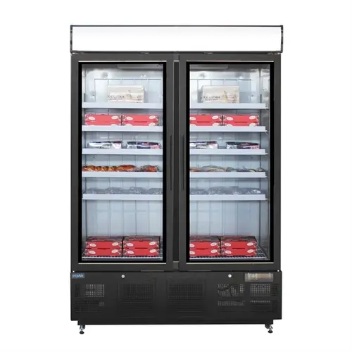 Polar Refrigeration 2-door glass freezer cabinet, 920 L, -22 °C to -18 °C Polar Refrigeration 2-door glass freezer cabinet, 920 L, -22 °C to -18 °C
