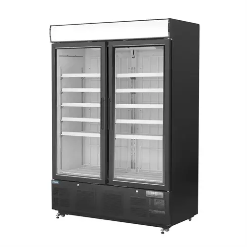 Polar Refrigeration 2-door glass freezer cabinet, 920 L, -22 °C to -18 °C Polar Refrigeration 2-door glass freezer cabinet, 920 L, -22 °C to -18 °C