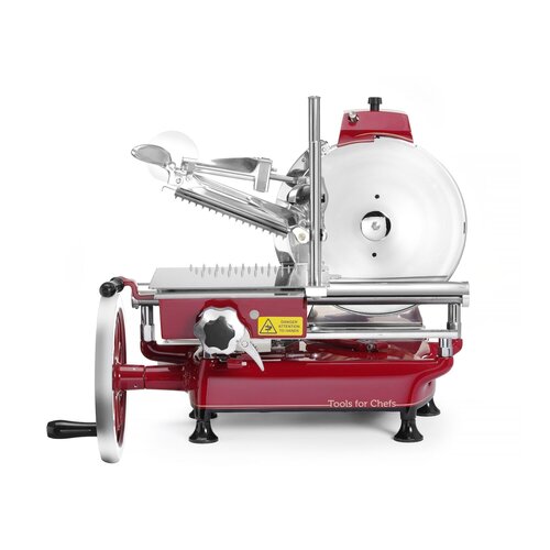 Hendi Krajalnica Retro do wędlin i serów Ø350 mm, czerwona