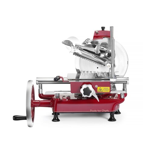 Hendi Krajalnica Retro do wędlin i serów Ø350 mm, czerwona