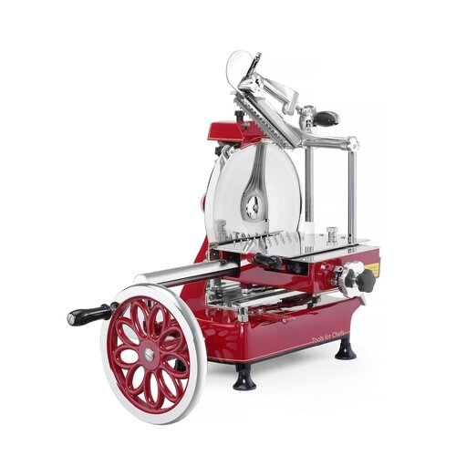 Hendi Krajalnica Retro do wędlin i serów Ø350 mm, czerwona