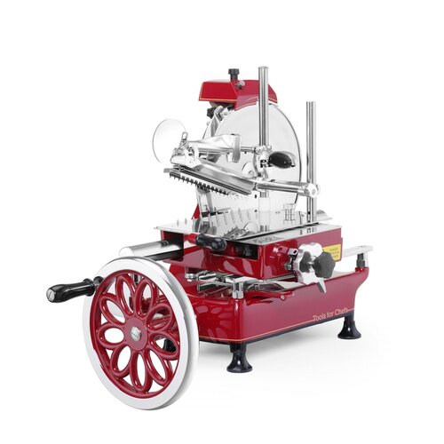 Hendi Krajalnica Retro do wędlin i serów Ø350 mm, czerwona