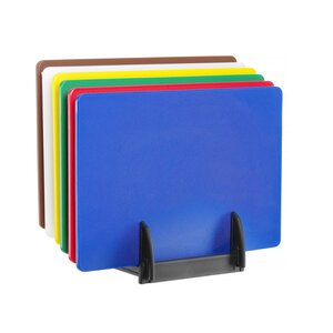 Hendi Zestaw 6 desek do krojenia HACCP ze stojakiem 450x300x(h)10mm Hendi Zestaw 6 desek do krojenia HACCP ze stojakiem 450x300x(h)10mm