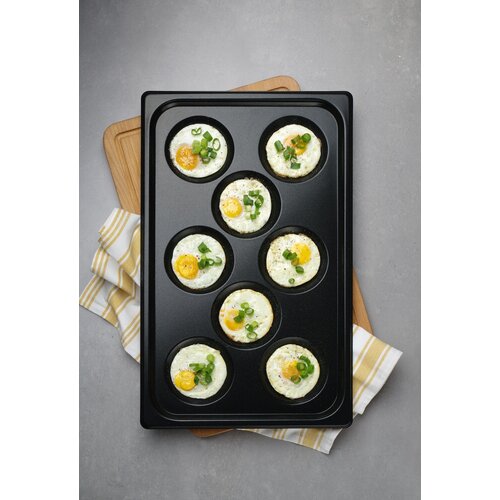 Hendi Wyprzedaż - Blacha do jajek sadzonych z powłoką nieprzywierającą 530x325x(h)26 mm