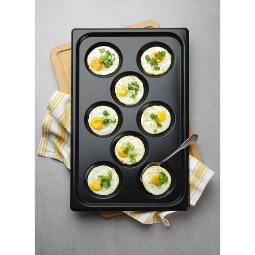 Hendi Wyprzedaż - Blacha do jajek sadzonych z powłoką nieprzywierającą 530x325x(h)26 mm