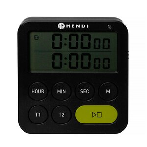 Hendi Timer dwuzakresowy 82x20x(h)86mm, czarny Hendi Timer dwuzakresowy 82x20x(h)86mm, czarny