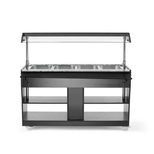 Hendi Bufet sałatkowy, grzewczy 4x GN 1/1 150 mm, od 30 do 90°C, czarny Hendi Bufet sałatkowy, grzewczy 4x GN 1/1 150 mm, od 30 do 90°C, czarny