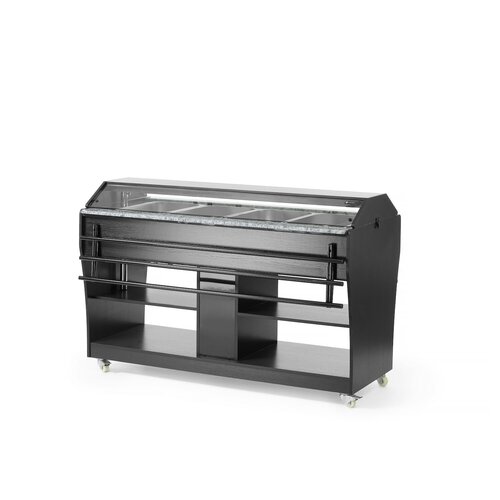 Hendi Bufet sałatkowy, grzewczy 4x GN 1/1 150 mm, od 30 do 90°C, czarny Hendi Bufet sałatkowy, grzewczy 4x GN 1/1 150 mm, od 30 do 90°C, czarny