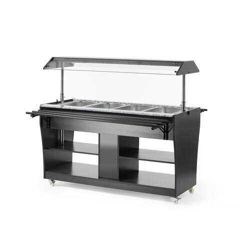 Hendi Bufet sałatkowy, grzewczy 4x GN 1/1 150 mm, od 30 do 90°C, czarny Hendi Bufet sałatkowy, grzewczy 4x GN 1/1 150 mm, od 30 do 90°C, czarny