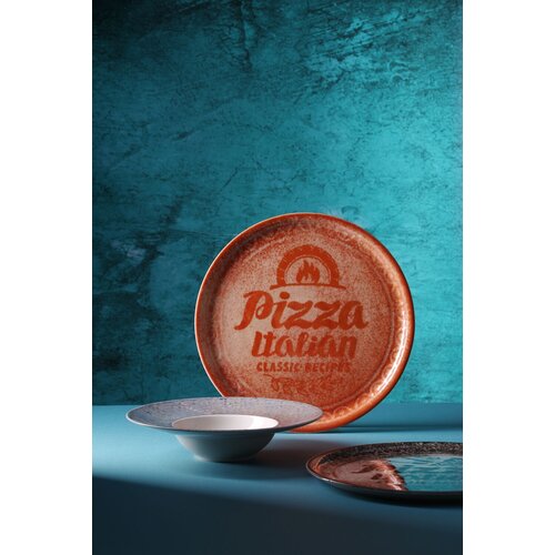 Hendi Talerz do pizzy Recipe Collection Brick Red Ø310mm, czerwony Hendi Talerz do pizzy Recipe Collection Brick Red Ø310mm, czerwony