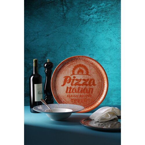 Hendi Talerz do pizzy Recipe Collection Brick Red Ø330mm, czerwony Hendi Talerz do pizzy Recipe Collection Brick Red Ø330mm, czerwony