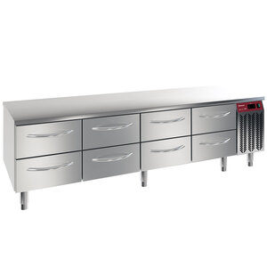 Diamond Refrigeration table with 8 drawers from -2 to 8°C, side unit Diamond Refrigeration table with 8 drawers from -2 to 8°C, side unit