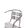 Bolero Silver Stackable Aluminum Chair for Outdoor Use (Pack of 4) - Copy