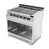 Resto Quality Induction cooker with 6 burners on an open base, 21 kW