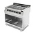 Resto Quality Induction cooker with 6 burners on an open base, 21 kW