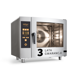 Retigo Piec konwekcyjno-parowy 6 x GN 1/1 elektryczny, 10,9 kw, bojlerowy, natryskowy z myciem Retigo Piec konwekcyjno-parowy 6 x GN 1/1 elektryczny, 10,9 kw, bojlerowy, natryskowy z myciem
