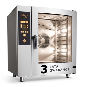 Retigo Piec konwekcyjno-parowy 10 x GN 1/1 elektryczny, 18,6 kW z sondą i prysznicem Retigo Piec konwekcyjno-parowy 10 x GN 1/1 elektryczny, 18,6 kW z sondą i prysznicem