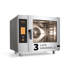 Retigo Piec konwekcyjno-parowy bojlerowy 6x GN 1/1, elektryczny, 10.9 kW, 400V z natryskiem Retigo Piec konwekcyjno-parowy bojlerowy 6x GN 1/1, elektryczny, 10.9 kW, 400V z natryskiem