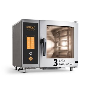 Retigo Piec konwekcyjno-parowy iniekcyjny 6x GN 2/3 elektryczny, 5 kW, 400V z natryskiem