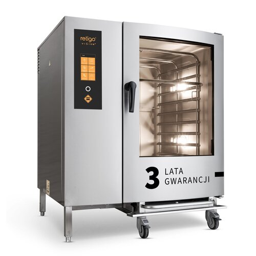 Retigo Piec konwekcyjno-parowy iniekcyjny 12x GN 2/1, gazowy, 45 kW, 230V z natryskiem Retigo Piec konwekcyjno-parowy iniekcyjny 12x GN 2/1, gazowy, 45 kW, 230V z natryskiem