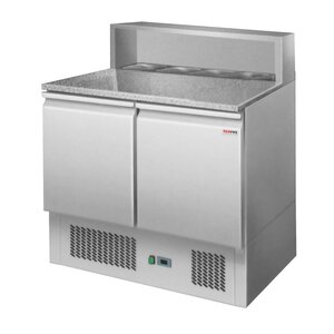 RedFox Stół do pizzy 2-drzwiowy 5x 1/6 GN, agregat na dole RedFox Stół do pizzy 2-drzwiowy 5x 1/6 GN, agregat na dole