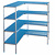 Diamond Regał magazynowy, narożny 4 półki, 1745x1690x(h)1750 mm z anodowanego aluminium