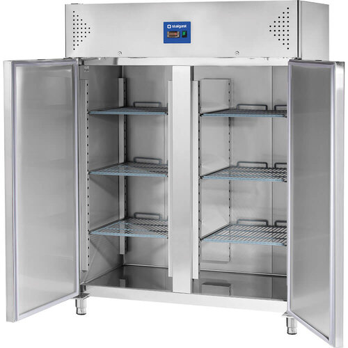 Stalgast 2-door refrigerated cabinet, 1300 L, stainless steel, 2 °C to 8 °C Stalgast 2-door refrigerated cabinet, 1300 L, stainless steel, 2 °C to 8 °C