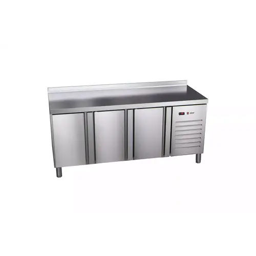 Asber 3-door cooling table with sink from 0 to 8°C. unit from the side Asber 3-door cooling table with sink from 0 to 8°C. unit from the side
