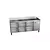 Asber 3-door refrigerating table, glass, 0 to 8°C. unit from the side