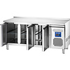 Stalgast 3-door refrigerated table with sink from 0 to 8°C. side unit