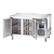 Stalgast Refrigerated table 2-door with sink from -2 to 8°C. side unit