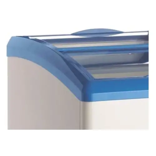 XXLselect Glass Top Ice Cream and Frozen Food Freezer 361L, from -18°C