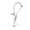 Monolith Wall-mounted tabletop tap with sprayer and spout, blue
