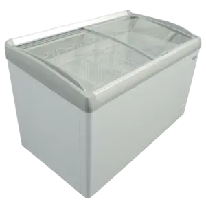 XXLselect Freezer for ice cream and frozen food 359L with glass lid, from -18°C