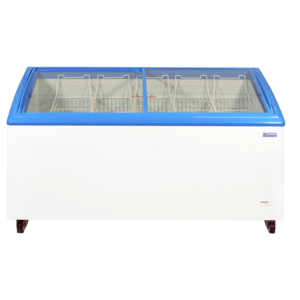 XXLselect 511L ice cream and frozen food freezer with glass lid, from -18°C