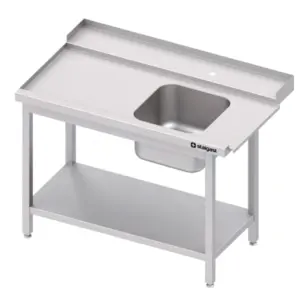 Stalgast Loading table (L) 1-compartment inclined | with shelf for dishwasher STALGAST | 1400x750x880 mm | welded Stalgast Loading table (L) 1-compartment inclined | with shelf for dishwasher STALGAST | 1400x750x880 mm | welded