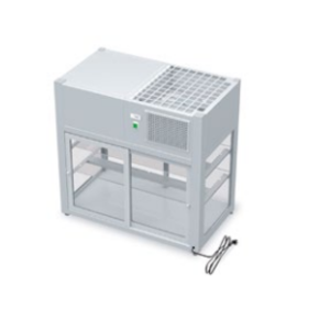 Komat Adjustable refrigerated display case - with hinged flaps