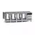 Fagor Eight-door pass-through refrigerated table 2242x768x(h)850