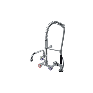 XXLselect Wall Mounted Pre-Rinse Faucet with "C" Type Top Spout and Knobs XXLselect Wall Mounted Pre-Rinse Faucet with "C" Type Top Spout and Knobs
