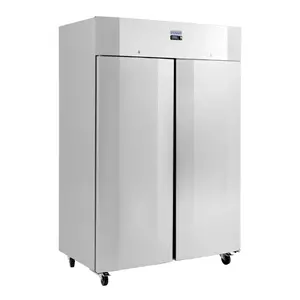 Polar Refrigeration  Szafa mroźnicza 2-drzwiowa przeszklona , 1400L, od -22 do -10 °C, srebrna