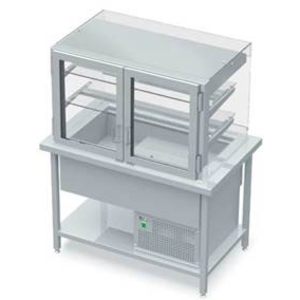 Komat Station with multi-chamber air bain-marie 3 GN 1/1