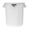 Rubbermaid 121 L White Round Polyethylene Waste Bin, Overlay Lid