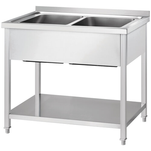 Gredil Table with sink and shelf | 1200x600x(h)850, bolted Gredil Table with sink and shelf | 1200x600x(h)850, bolted
