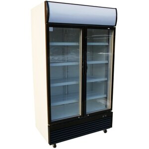 Resto Quality Refrigerated cabinet 2-door glass 800L, 0°C to 10°C