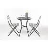 Bolero Black Steel Patterned Round Bistro Table Black 600mm