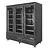Polar Refrigeration  Refrigerated cabinet 3-door glass 1156L, -18°C to -22°C, gray | Polar
