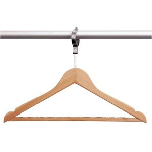 Bolero OUTLET - Wieszak na ubrania drewniany z zabezpieczeniem | 10 szt. Bolero OUTLET - Wieszak na ubrania drewniany z zabezpieczeniem | 10 szt.