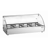 Bartscher OUTLET - Nablatowa witryna grzewcza 4 x 1/3 GN, 46 L, 0,50 kW, od 30 do 90 °C, z szybą giętą, srebrna